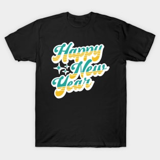 Happy New Year Retro Design T-Shirt